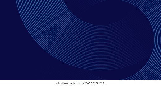 Abstract blue glowing geometric lines on dark blue background. Futuristic technology concept. Suit for cover, poster, banner, brochure, header, website. vector illustration