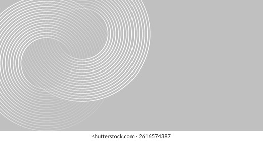 Abstract blue glowing geometric lines on dark blue background. Modern shiny blue circle lines pattern. Futuristic technology concept. Suit for cover, poster, banner, brochure, header, website. eps 10