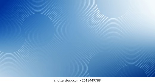 Líneas geométricas brillantes azules Abstractas sobre fondo azul oscuro. Moderno patrón de líneas de círculo azul brillante. Concepto de tecnología futurista.