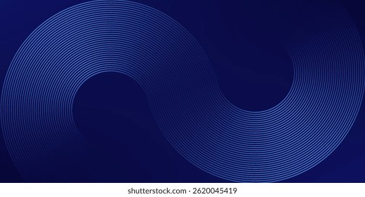 Abstract blue glowing geometric lines modern shiny blue circle lines pattern. Suit for cover,  banner, brochure