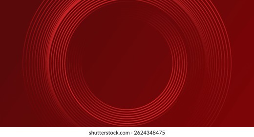 Abstract blue glowing geometric lines on dark blue background. Modern shiny blue circle lines pattern. Futuristic technology concept. Suit for cover, poster, banner, header, website.