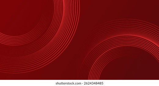 Abstract blue glowing geometric lines on dark blue background. Modern shiny blue circle lines pattern. Futuristic technology concept. Suit for cover, poster, banner, header, website.