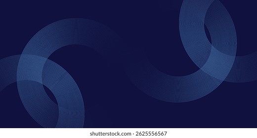 Líneas geométricas brillantes azules Abstractas Modelo azul brillante moderno de las líneas circulares. Traje para la cubierta, Anuncio, folleto
