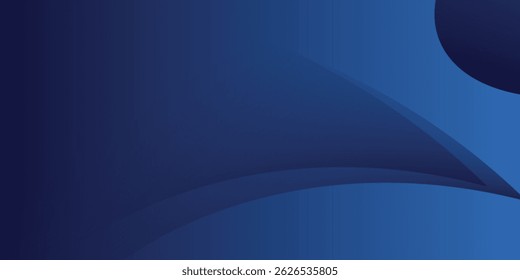 Linhas geométricas brilhantes em azul escuro no fundo. Padrão moderno de linhas de círculo azul brilhante