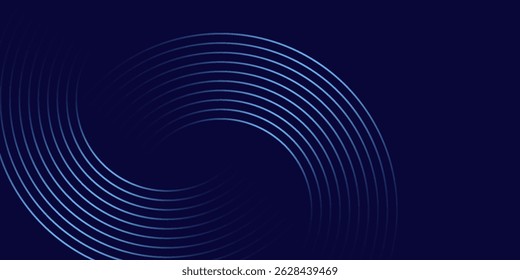 Abstrakte blaue leuchtende geometrische Linien moderne glänzende blaue Kreislinien Muster. Anzug für Cover, Banner, Broschüre