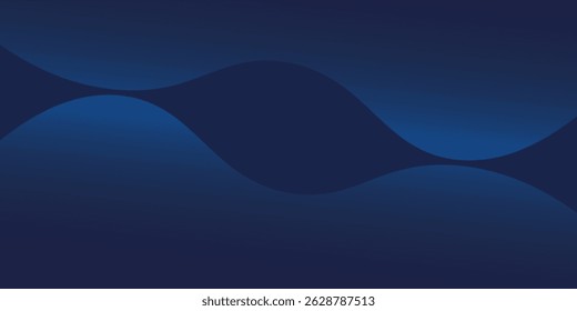 Abstract blue glowing geometric lines on dark blue background. Modern shiny blue circle lines pattern