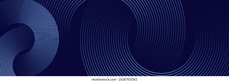 Líneas geométricas brillantes azules Abstractas Modelo azul brillante moderno de las líneas circulares. Traje para la cubierta, Anuncio, folleto