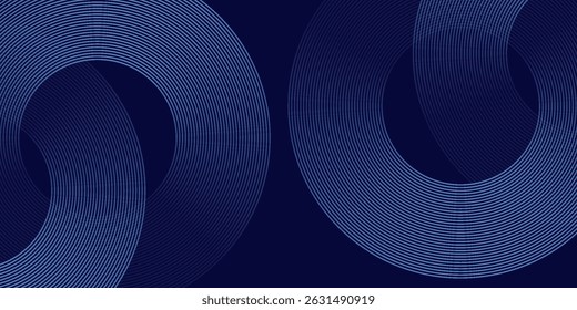 Líneas geométricas brillantes azules Abstractas Modelo azul brillante moderno de las líneas circulares. Traje para la cubierta, Anuncio, folleto