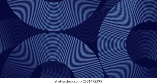 Abstract blue glowing geometric lines modern shiny blue circle lines pattern. Suit for cover,  banner, brochure