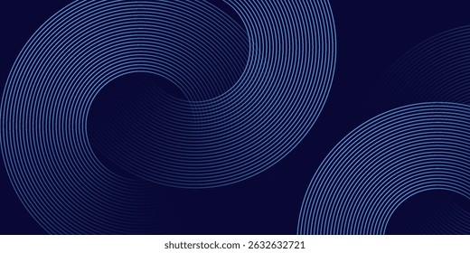Abstract blue glowing geometric lines modern shiny blue circle lines pattern. Suit for cover,  banner, brochure