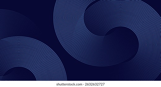 Abstract blue glowing geometric lines modern shiny blue circle lines pattern. Suit for cover,  banner, brochure