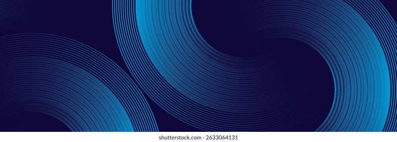 Abstract blue glowing geometric lines modern shiny blue circle lines pattern. vector, eps10.