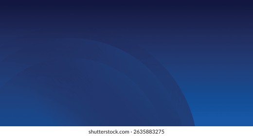 Linhas geométricas brilhantes em azul escuro no fundo. Círculo azul brilhante moderno