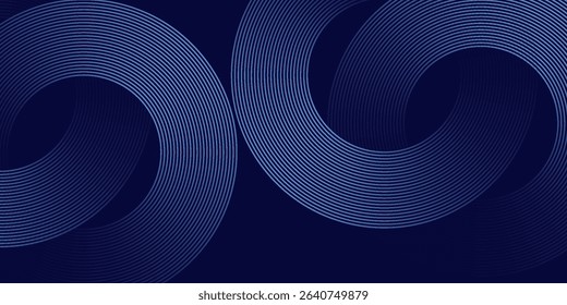 Abstract blue glowing geometric lines modern shiny blue circle lines pattern. Suit for cover,  banner, brochure