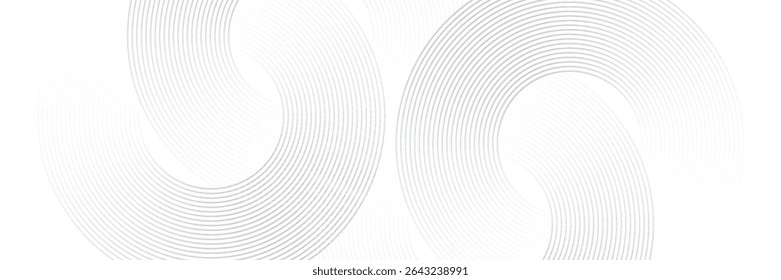 Abstract blue glowing geometric lines on dark blue background. Modern shiny blue circle lines pattern. Futuristic technology concept. Suit for cover, poster, banner, brochure, header, website. eps 10