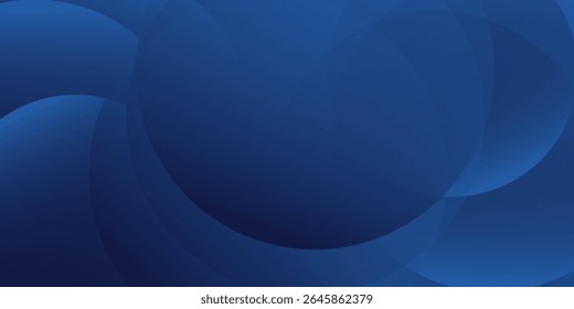 Abstract blue glowing geometric lines on dark blue background.  Design blue circle lines pattern simple art modern good vector illustrations