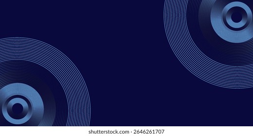 Abstract blue glowing geometric lines modern shiny blue circle lines pattern. Suit for cover,  banner, brochure