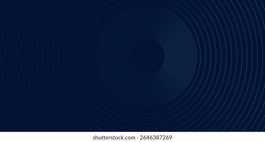 Abstrato azul brilhante linhas geométricas na arte de fundo azul escuro. moderno brilhante azul círculo linhas padrão moderno bom simples