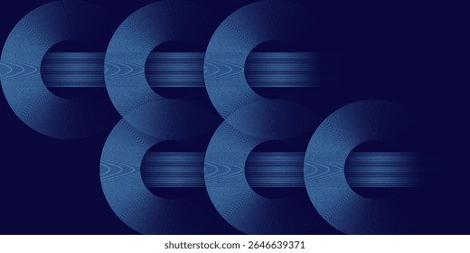 Abstract blue glowing geometric lines modern shiny blue circle lines pattern. Suit for cover, banner, brochure. presentation