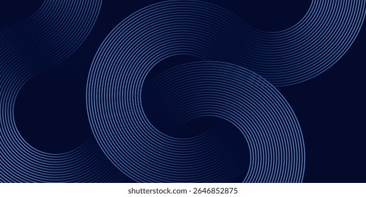 Abstrato azul brilhante linhas geométricas moderno brilhante azul círculo linhas padrão. Terno para capa, banner, brochura