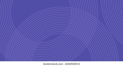 Abstract blue glowing geometric lines on dark blue background. Modern shiny blue circle lines pattern. Futuristic technology concept. Suit for cover, poster,