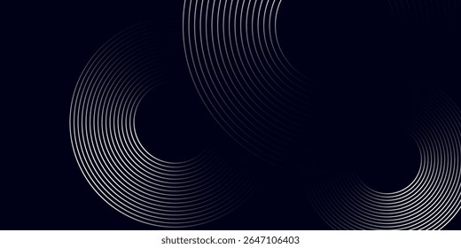 Abstrakte blaue leuchtende geometrische Linien moderne glänzende blaue Kreislinien Muster. Anzug für Cover, Banner, Broschüre