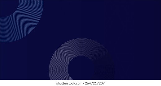 Abstract blue glowing geometric lines modern shiny blue circle lines pattern. Suit for cover,  banner, brochure