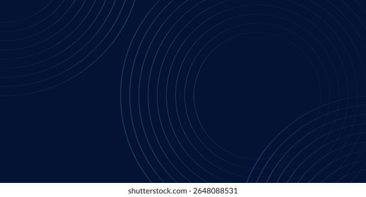 Líneas geométricas brillantes azules Abstractas sobre Vector de fondo azul oscuro. Modelo azul brillante moderno de las líneas del círculo 