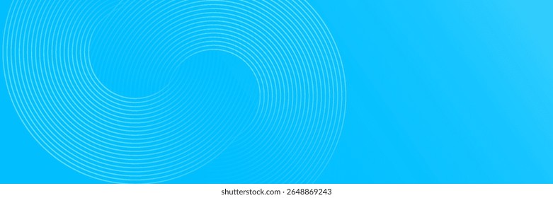 Líneas geométricas brillantes azules Abstractas sobre fondo azul oscuro. Moderno patrón de líneas de círculo azul brillante. Concepto de tecnología futurista. Traje para la cubierta, cartel, Anuncio, folleto, cabecera, Sitio web