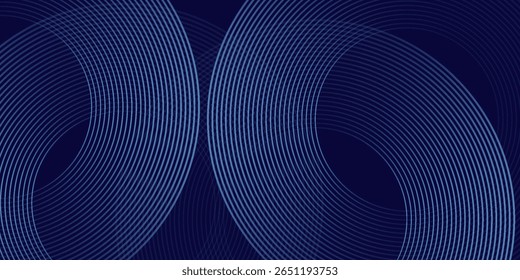 Líneas geométricas brillantes azules Abstractas Modelo azul brillante moderno de las líneas circulares. Traje para el Sitio web de la cubierta