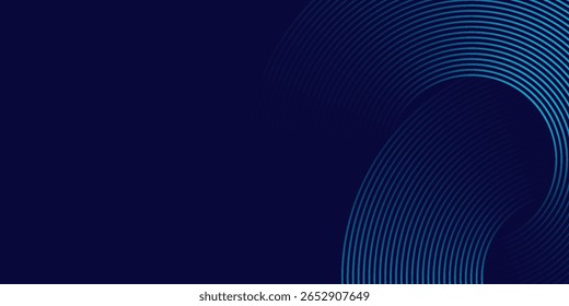 Líneas geométricas brillantes azules Abstractas Modelo azul brillante moderno de las líneas circulares. Traje para el folleto de Anuncio de la cubierta eps 10