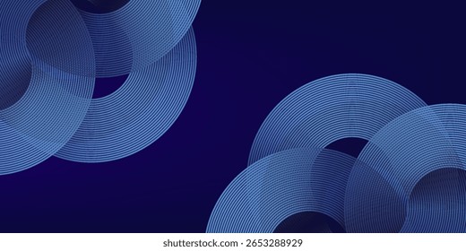 Abstrato azul brilhante linhas geométricas moderno brilhante azul círculo linhas padrão. Terno para capa, banner, 