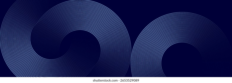 Abstract blue glowing geometric lines modern shiny blue circle lines pattern. Suit for cover, banner, brochure, vector