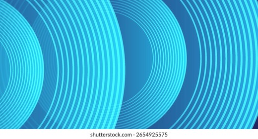 Líneas geométricas brillantes azules Abstractas sobre fondo azul oscuro. ilustración vectorial