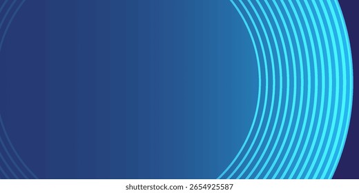 Líneas geométricas brillantes azules Abstractas sobre fondo azul oscuro. ilustración vectorial