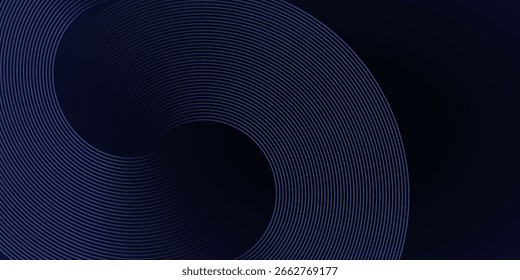 Abstrato azul brilhante linhas geométricas moderno brilhante azul círculo linhas padrão.