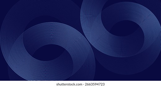 Abstract blue glowing geometric lines modern shiny blue circle lines pattern. Simple