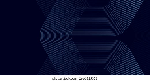 Líneas geométricas brillantes azules Abstractas sobre fondo oscuro. Elemento brillante moderno arte simple buenas ilustraciones modernas bonito patrón gráfico