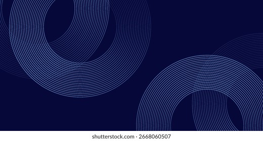Abstrato azul brilhante linhas geométricas moderno brilhante azul círculo linhas padrão. Terno para capa, banner, brochura