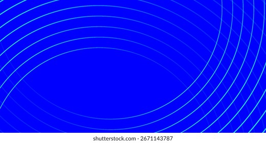 Abstract blue glowing geometric lines on dark blue background. layout nice good simple art modern neon noise line