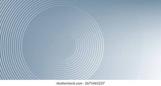 Abstract blue glowing geometric lines on dark blue background. Modern shiny blue circle lines pattern.