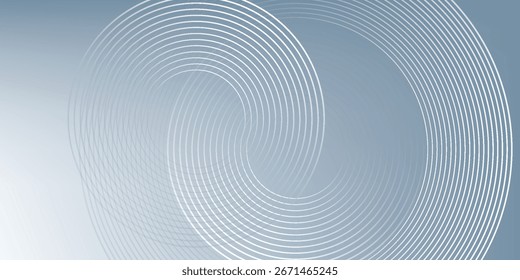 Líneas geométricas brillantes azules Abstractas sobre fondo azul oscuro. Moderno patrón de líneas de círculo azul brillante.