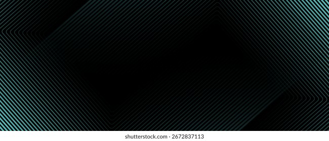 Líneas geométricas brillantes azules Abstractas sobre fondo azul oscuro. Moderno patrón de líneas de círculo azul brillante. Concepto de tecnología futurista. Traje para la cubierta, cartel, Anuncio, cabecera, Sitio web. Moderno