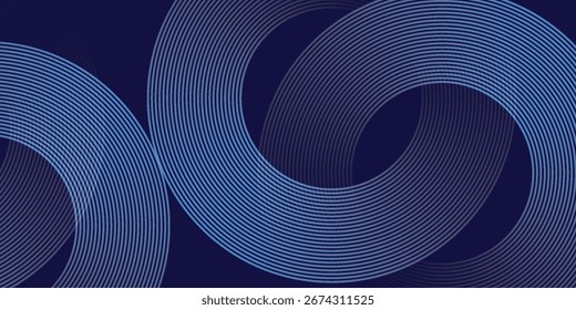Líneas geométricas brillantes azules Abstractas Modelo azul brillante moderno de las líneas circulares. Traje para la cubierta, Anuncio, folleto