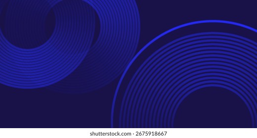 Abstract blue glowing geometric lines on dark blue background. Futuristic technology concept. Suit for cover, poster, banner, brochure, header, website. vector illustration good simple art