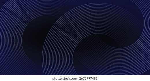 Líneas geométricas brillantes azules Abstractas Modelo azul brillante moderno de las líneas circulares. Traje para la cubierta, Anuncio, folleto
