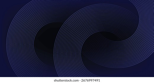 Líneas geométricas brillantes azules Abstractas Modelo azul brillante moderno de las líneas circulares. Traje para la cubierta, Anuncio, folleto