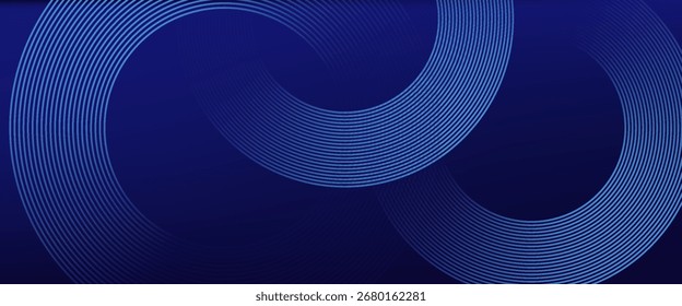 Abstractas azul brillante líneas geométricas moderno brillante azul líneas circulares patrón Anuncio, folleto EPS 10