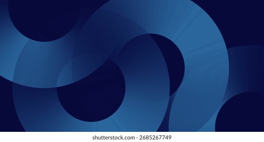 Líneas geométricas brillantes azules Abstractas Modelo azul brillante moderno de las líneas circulares. arte simple
