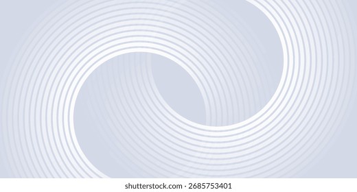 Abstrakte blaue leuchtende geometrische Linien auf dunkelblauem Hintergrund. Moderne glänzende blaue Kreislinien Muster. Futuristisches Technologiekonzept. Anzug für Cover, Poster, Banner, Broschüre, Header, Website. 10 EPS